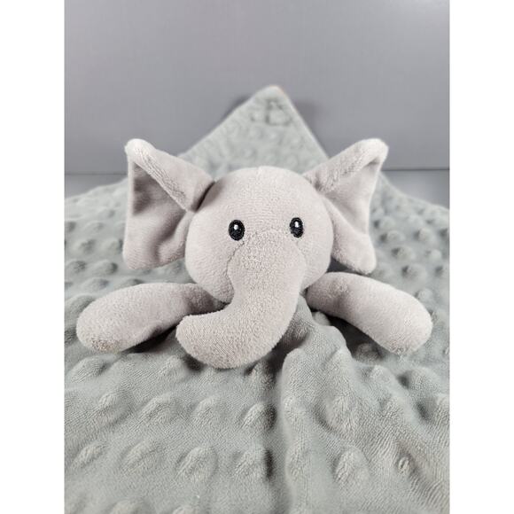 Gray Elephant Security Blanket Lovey Plush Baby Comforter 14” Soft Toy - Picture 10 of 10